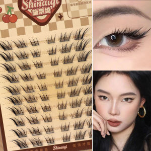 Dorisna ขนตาจิ้งจอก10แถวแบบทำมือแยกขนตาขนตาปลอมกระจุกแต่งหน้าตามธรรมชาติตัวต่อขนตาฟู