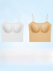 HUACHENGSHI | Thin Sports Bra Womens Backless Underwear Integrated Vest Small Chest Appears Big Chest Seamless Nylon Fabric Cotton Pad