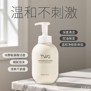 TWG Rice Fermentation Bubble Cleansing Mousse Large Capacity Blackhead Removal Pore Shrinking Oil Control Facial Cleanser