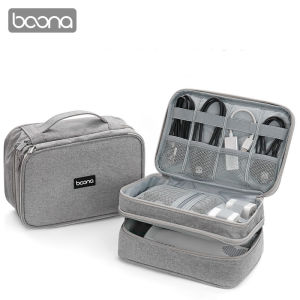BAONA Laptop power cord mouse storage bag digital products earphone data cable U disk charger storage case