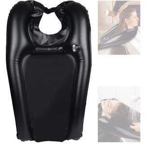 Inflatable Shampoo Bowl Portable Hair Washing Tray for Elderly Disabled Pregnant Injured Bedridden Handicap Bedside and in Bed