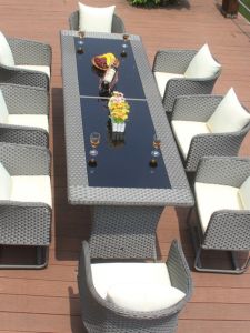 Nordic Style Outdoor Rattan Chair and Table