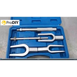 5PCS Fork Crowbar Ball Joint Separator Case Set Tool Pickle Steel Kit Heavy Duty Removal Tie Rod Arm Puller Car Light