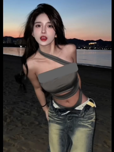 Áo liền quần lệch vai phong cách hot girl đầy ẩn ý nữ ôm vừa vặn