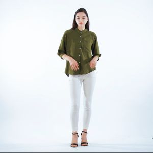 Parayu - Basic Kemeja Atasan Blouse Wanita Youra Crinkle Korean Style