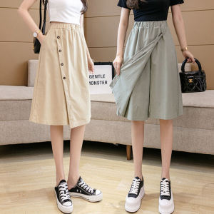 High Waist Wide Leg Pants Skirt Womens Summer Thin New Loose Big Foot Pants Seven Casual Skirt Pants Trendy