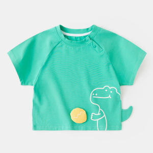 Baby Cartoon 3D Short Sleeve T-Shirt Pure Cotton Summer Clothes Childrens Half Sleeve Infant Apparel Boys Top T-Shirt