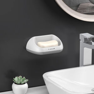 Nordic Style No Drilling Soap Dish Holder Creative Drain Bathroom Laundry Soap Holder Suction Wall Mounted Perfume Soap Holder