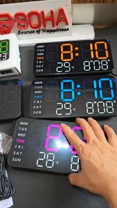 JD-6659 Jam Alarm Digital Jam Elektronik Dekorasi Ruang Tamu Kerja Jam Weker Alarm Bisa Snooze