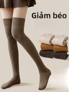 Tất nữ MiiOW cotton dài đến gối chống trượt giữ ấm thoải mái