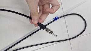 CAR ANTENNA SET PROTON WIRA RADIO ANTENNA FM AM STEREO SIDE AERIAL BLACK RETRACTABLE RADIO ANTENNA KERETA OSL-930