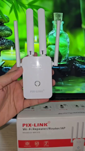 [PIX-LINK] LV-WR32Q Wi-Fi Repeater/Router/AP Wireless-N Double the Coverage of Your Wi-Fi with Ease Four External Antennas