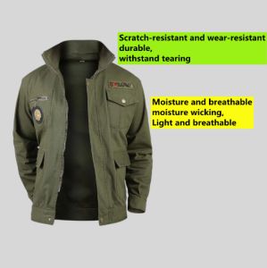 Jacket for men lelaki Electric welding long-sleeved blouse male cotton wear loose workers uniform labor protection coat