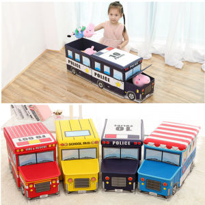 Foldable Childrens Stool Cute Cartoon Toy Design Fabric Baby Seat Creative Home Furniture Kids Stool European Style Density Board