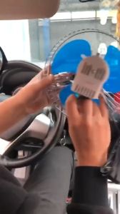🇵🇭 Cooling Car Fan 12V/24V Portable Mini Truck Vehicle Window Dashboard Oscillating Rotatable Clip-On Adjustable Speed Car Fan Durable