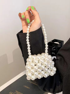 Childrens Beaded Handbag Pearl Mini Girls Crossbody Bag Summer New Style Giltu Soft Handle Fresh Style Dumpling Shape PVC Material
