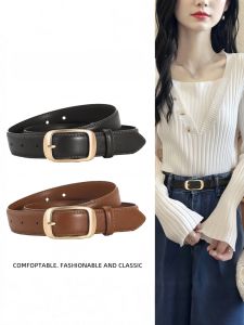 Casual Versatile Simple Design Womens Belt Fashionable Jeans Waist Belt Alloy Buckle Other Main Material Youth Female