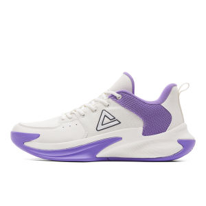 พีคไทรอัมพ์ 10 รองเท้าบาสเก็ตบอลผู้ชาย ฤดูใบไม้ร่วง ฤดูหนาว หนัง พื้นผิวปฏิบัติรองเท้ากีฬากลางแจ้งสวมใส่ด้ามจับที่ทนทาน