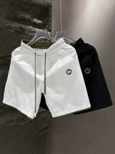 Summer Trendy American Straight Leg Short Pants Mens Design Sense Splicing Casual Simple Sport Universal Five-Quarter Pants