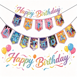 Lovely Sailored Moons Banner Cartoon Birthday Party Decoration Festive Event Layout Background Indoor Outdoor Space Decor Kit