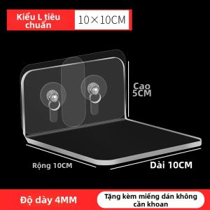 YOUKAMAN | Kệ Treo Tường Trong Suốt Không Cần Khoan Đóng L-Shaped