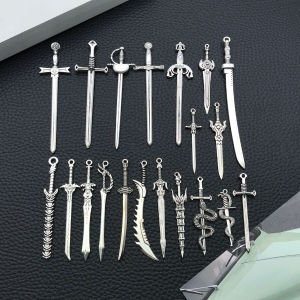 5/20pcs Sword Charms – Gothic Bookmark & Jewelry Making Supplies! (Perfect for Fantasy Lovers Reader