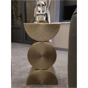 Nordic Style Metal Sofa Side Table Living Room Small Size Mobile Tea Table Bedside Cabinet Grain Ear Corner Table Artistic Design