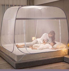 2022 Baru Kelambu Tidur Persegi Kelambu Lipat Anti Nyamuk Kelambu Pelajar Kelambu Lipat Kelambu Kotak Kelambu 150x200CM/180x200CM Kelambu Tidur Bentuk Kotak Kelambu Lipat Kelambu Tirai