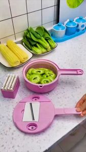 Bộ Dụng Cụ Nạo Bào Rau Củ Quả 12 chi tiết Đa Năng Siêu Tiện Lợi An Toàn Không Lo Đứt Tay