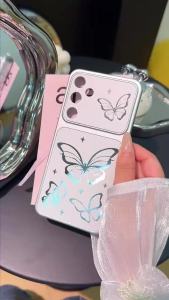 Love Heart Makeup Mirror Phone Case For Samsung Galaxy S25 S26 Ultra S24 S23 FE A57 A17 A07 A37 A56 5G A55 A54 A36 A35 A53 Cover