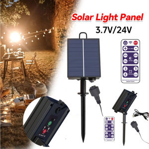 24V/3V Solar Battery Box LED String Lamp Solar Panel Controller with Remote Garden Street Path Camping Light Decoration Control