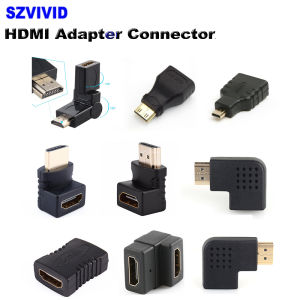 HDMI Connector Adapter 90 270 Degree Right Angle Male to Female Converter 4K HD Connector Mini Micro HDMI-Compatible Extender