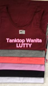 Tangtop Tanktop Wanita LUTTY Tali Kecil Tali Besar Tengtop Singlet Wanita Dewasa Katun All Size