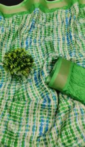 [Sedia sedia] menyampaikan warna penuh Digital cetak sutera lembut Zari kerja Lace parti pakai Saree (penghantaran dalam masa 4-5 hari)