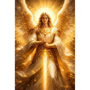 Jigsaw Puzzle 500 1000 1200 2000pcs Beautiful Golden Angel Girl With Shining Wings And Halo For Adults Stress Relief Activity