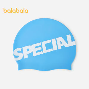 Balabala trẻ em mũ bơi nam nữ không thấm nước bảo vệ tai bơi silicon mềm mũ bơi thoải mái màu sắc tương phản thời trang