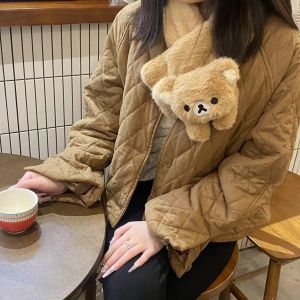 Thickened Easy Bear Scarf Cute Cartoon Couple Style Campus Atmosphere Fashionable Autumn Winter Student Long Rectangle Scarf
