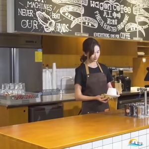 Tạp Dề Nấu Ăn Quán Cafe Vải Polyester HADU Chống Thấm Nước Chống Bám Bẩn Có Túi Đựng Tiện Lợi Dây Đeo Tùy Chỉnh Phong Cách Hàn Quốc Cao Cấp