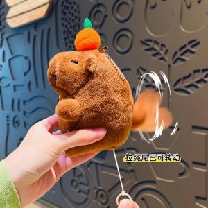 Adorable Cuddly Keychain Tailed Toy Bag Decorative Plush Key Holder Creative Gift Soft Toy Keychain for Backpacks And Keys