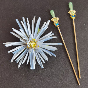 Elegant Ancient Chinese Style Hair Accessories Set Realistic Bridge Flower Hairpin Sung Style Hanfu Costume Accessories