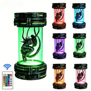 Special Shaped Alien Light with Remote Control RGB Dimming Resin Craft Collection Souvenir Halloween Decoration Gift