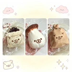 Crunch Bear Radish Squishy Funny Viral Style Super Soft Sticky Mud Simulation Food Stress Relief for Daily Relax And Leisure