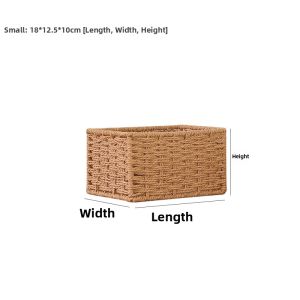 Japanese Minimalist Woven Basket For Clutter Storage
