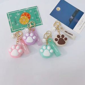 Cute Cat Footprint Keychain Key Ring Rantai Kunci Key Chain 钥匙扣 锁匙圈 KC1017