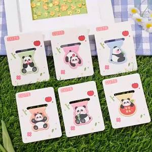1PC Elastic Spring Panda Paper Page Clip Cute Cartoon Animal Bookmark Office Invoice Notebook Document Sorting Clip