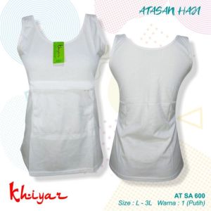 [SALE] SA600 Singlet  Saku Kaos Dalam Wanita ada Risleting untuk Umroh / HAJI ukuran M L XL 3L