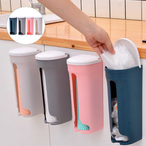 Kitchen Withdrawable Garbage Bag Storage Device Wall Mounted Non Perforated Garbage Bag Dispenser Storage Box
