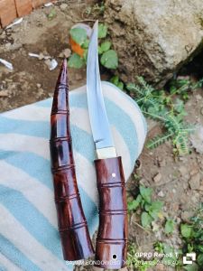 pisau bambu-bambu terbaru PB15cm ful motif kayu sonokeling