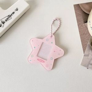Móc Khóa Đựng Photocard Acrylic Hình Sao Lấp Lánh 1 Inch Di Động Bền Đựng Thẻ Căn Cước Dành Cho Học Sinh Lưu Trữ Ảnh Thần Tượng Kpop