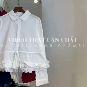 Áo sơ mi nữ A.732 Áo sơ mi cổ sen dài tay vạt nhún cách điệu chiết eo tôn dáng dễ phối đồ - Shop Chấm Bi
